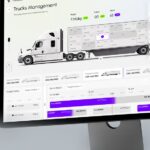Ett modernt digitalt logistiksystem på en datorskärm.
